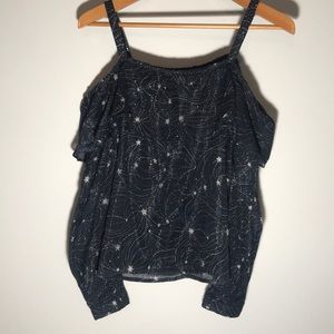 Floreat off the shoulder top with straps